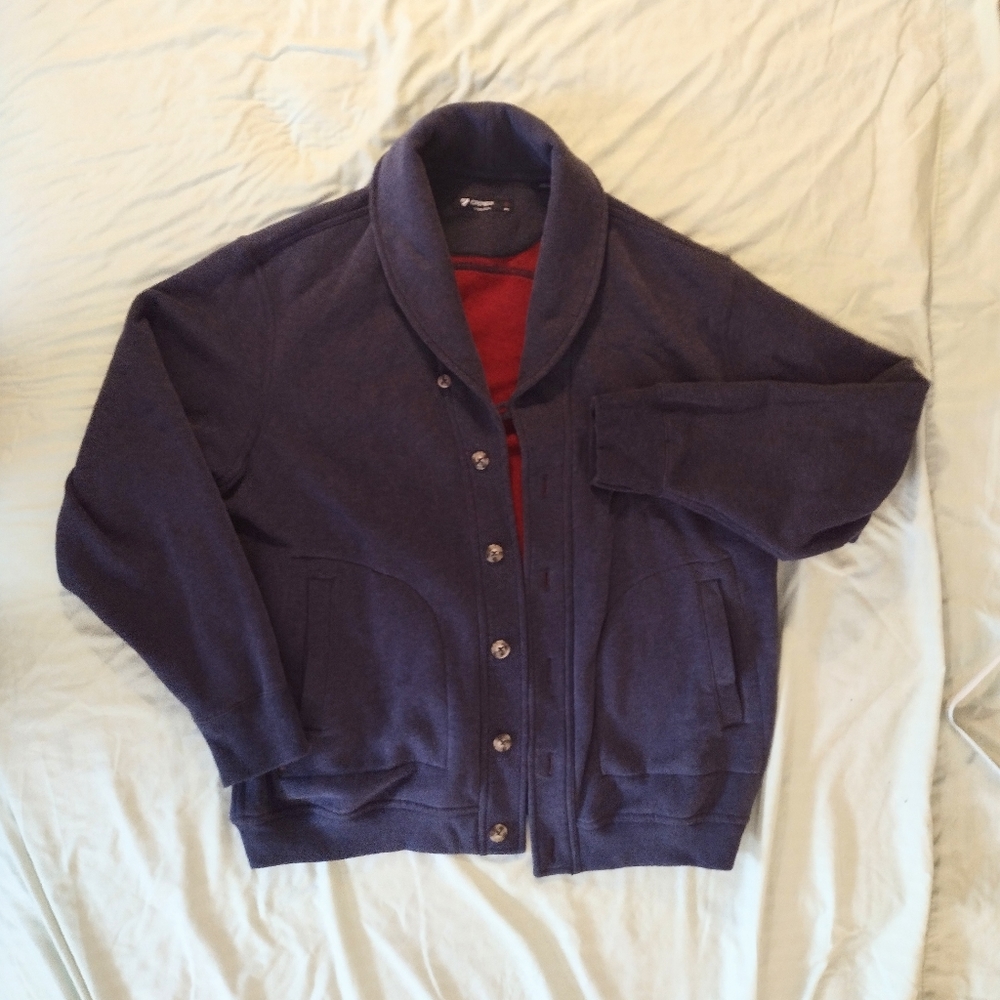 EUC XL Daniel Cremieux Shawl Collar Cardigan Navy Blue